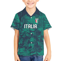 Custom Italy Football Hawaiian Shirt Gli Azzurri Renaissance Art Green Version