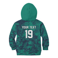 Custom Italy Football Kid Hoodie Gli Azzurri Renaissance Art Green Version