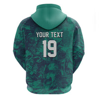 Custom Italy Football Zip Hoodie Gli Azzurri Renaissance Art Green Version