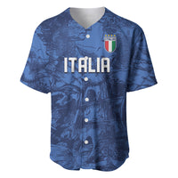 Custom Italy Football Baseball Jersey Gli Azzurri Renaissance Art Blue Version