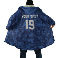 Custom Italy Football Cloak Gli Azzurri Renaissance Art Blue Version