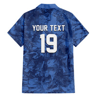 Custom Italy Football Hawaiian Shirt Gli Azzurri Renaissance Art Blue Version