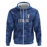 Custom Italy Football Hoodie Gli Azzurri Renaissance Art Blue Version