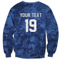 Custom Italy Football Sweatshirt Gli Azzurri Renaissance Art Blue Version