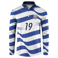Custom World Football 2026 USA Button Sweatshirt Stars Stripes Football Supporter