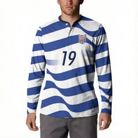 Custom World Football 2026 USA Button Sweatshirt Stars Stripes Football Supporter