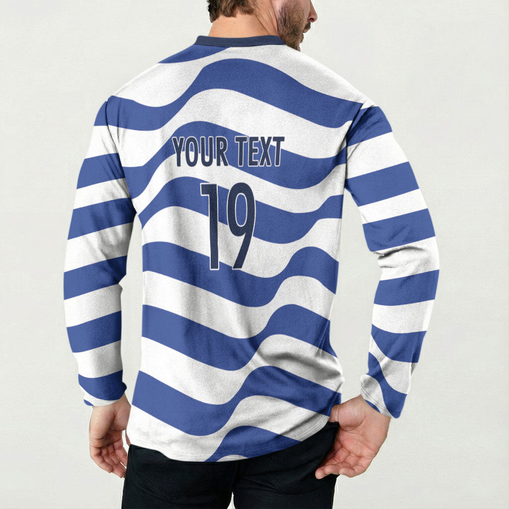 Custom World Football 2026 USA Button Sweatshirt Stars Stripes Football Supporter