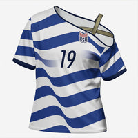 Custom World Football 2026 USA Cross Shoulder Shirt Stars Stripes Football Supporter
