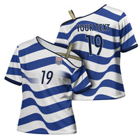 Custom World Football 2026 USA Cross Shoulder Shirt Stars Stripes Football Supporter