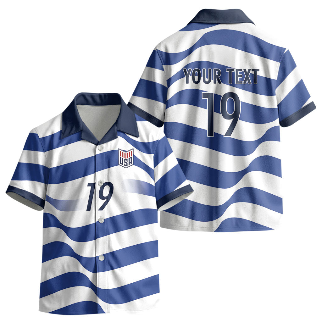 Custom World Football 2026 USA Kid Hawaiian Shirt Stars Stripes Football Supporter LT19