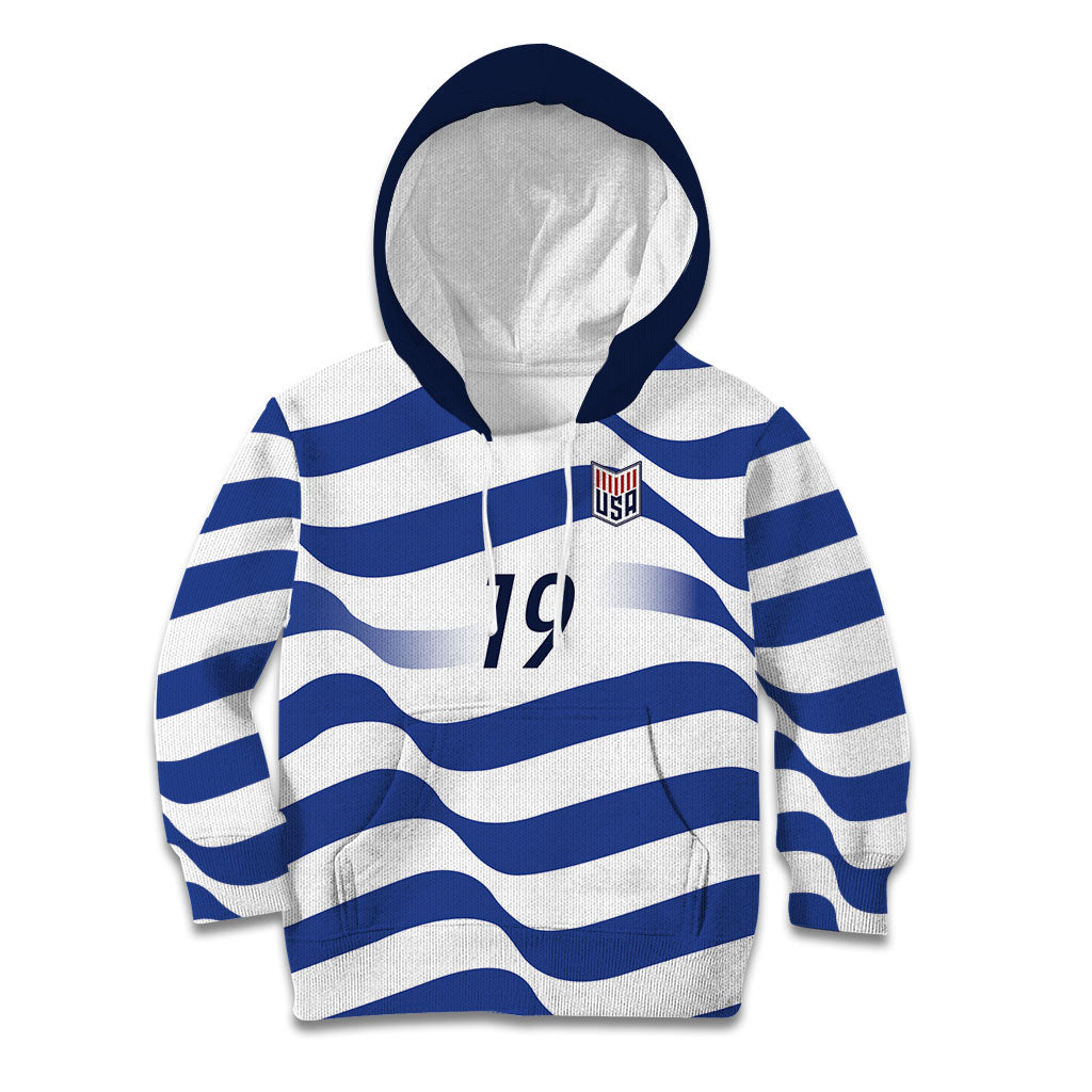 Custom World Football 2026 USA Kid Hoodie Stars Stripes Football Supporter
