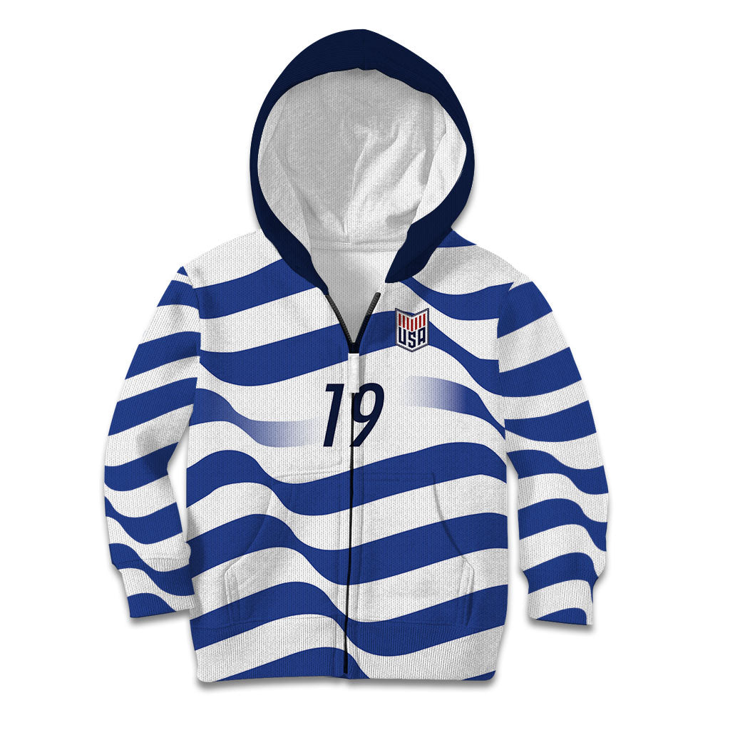 Custom World Football 2026 USA Kid Hoodie Stars Stripes Football Supporter
