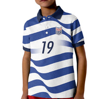 Custom World Football 2026 USA Kid Polo Shirt Stars Stripes Football Supporter