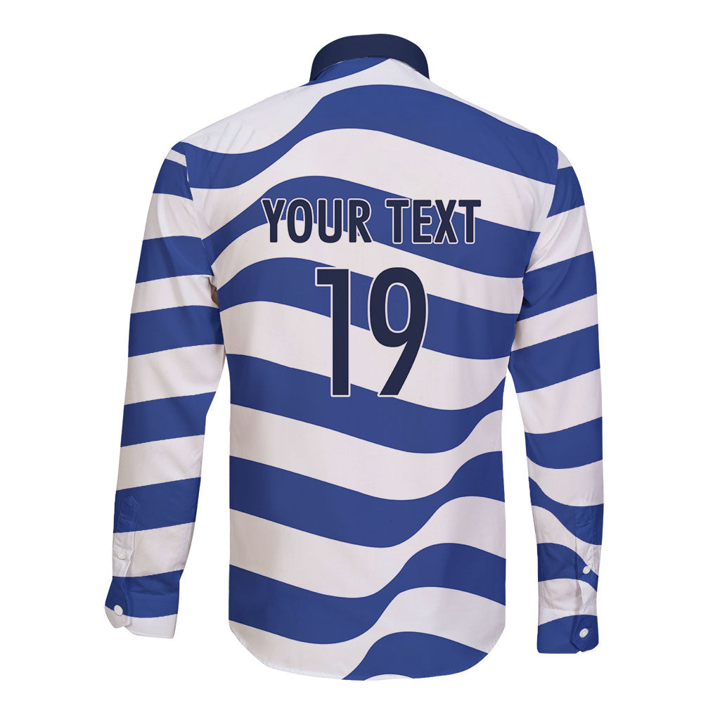Custom World Football 2026 USA Long Sleeve Button Shirt Stars Stripes Football Supporter