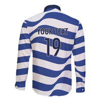 Custom World Football 2026 USA Long Sleeve Button Shirt Stars Stripes Football Supporter