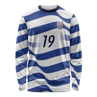 Custom World Football 2026 USA Long Sleeve Shirt Stars Stripes Football Supporter