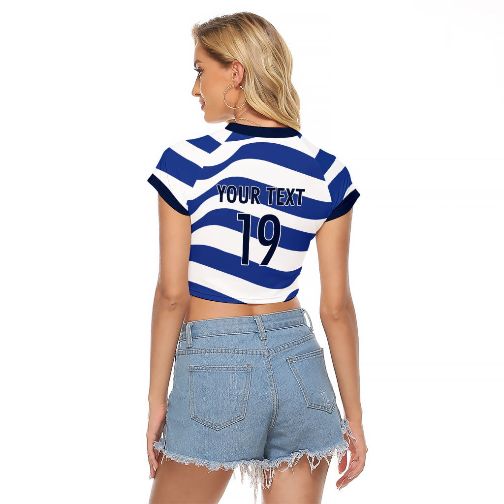 Custom World Football 2026 USA Raglan Cropped T Shirt Stars Stripes Football Supporter