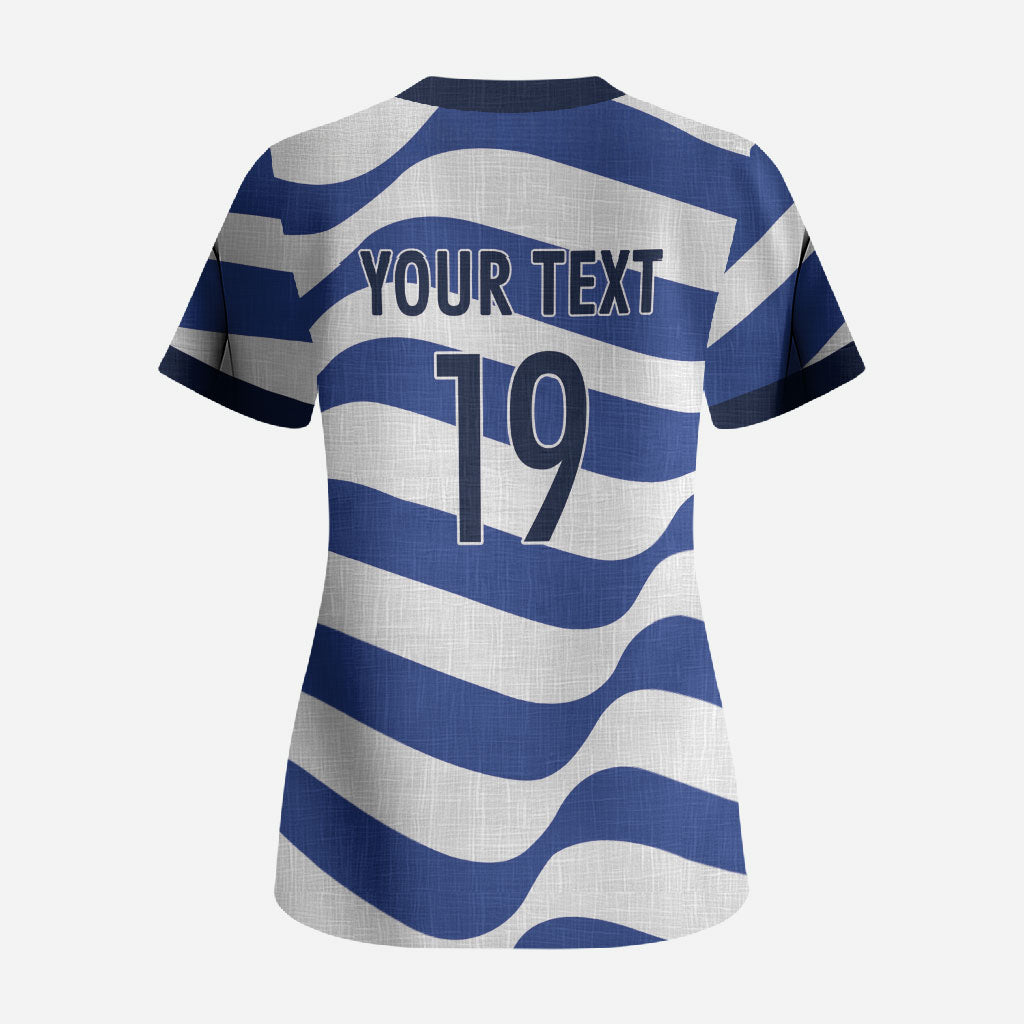 Custom World Football 2026 USA Scrub Top Stars Stripes Football Supporter