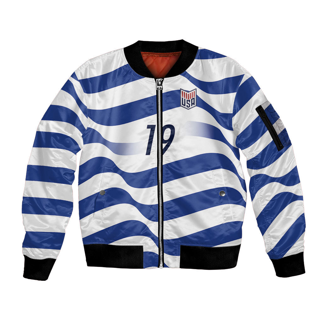 Custom World Football 2026 USA Sleeve Zip Bomber Jacket Stars Stripes Football Supporter