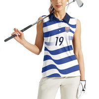 Custom World Football 2026 USA Women Sleeveless Polo Shirt Stars Stripes Football Supporter
