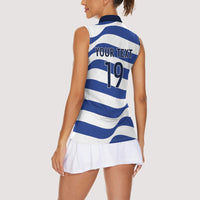 Custom World Football 2026 USA Women Sleeveless Polo Shirt Stars Stripes Football Supporter