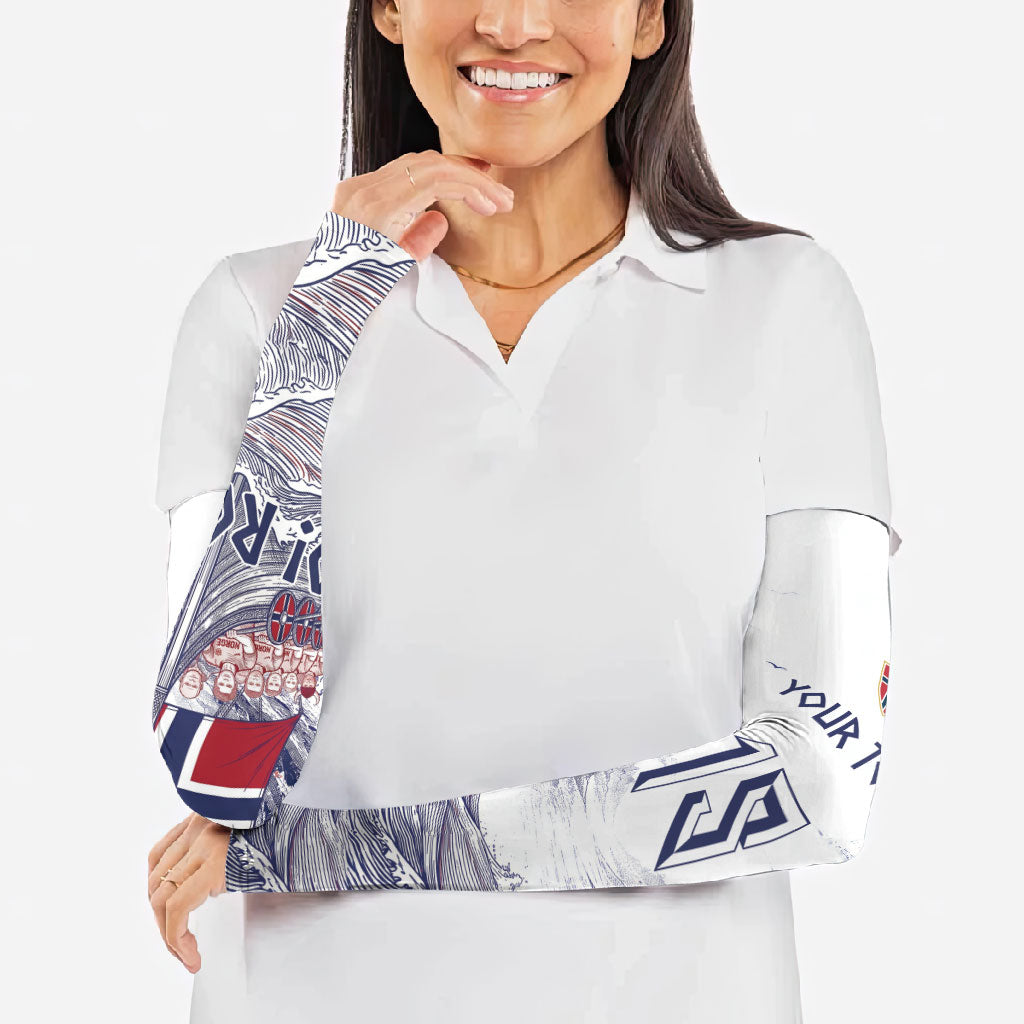 Custom Norway Football Arm Sleeves Ro Ro Ro Viking Glory