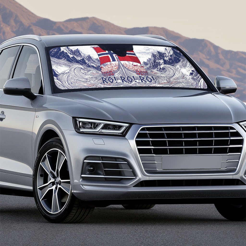 Norway Football Auto Sun Shade Ro Ro Ro Viking Glory