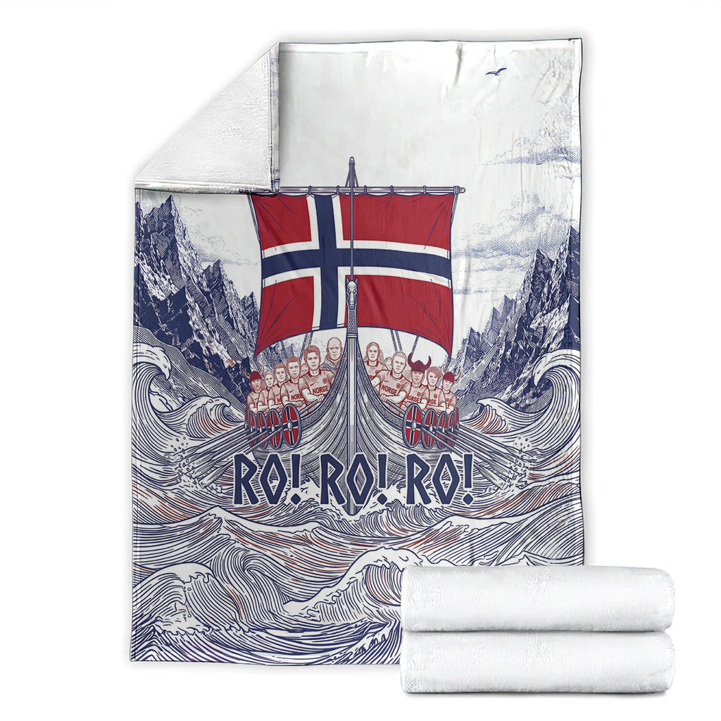 Norway Football Blanket Ro Ro Ro Viking Glory