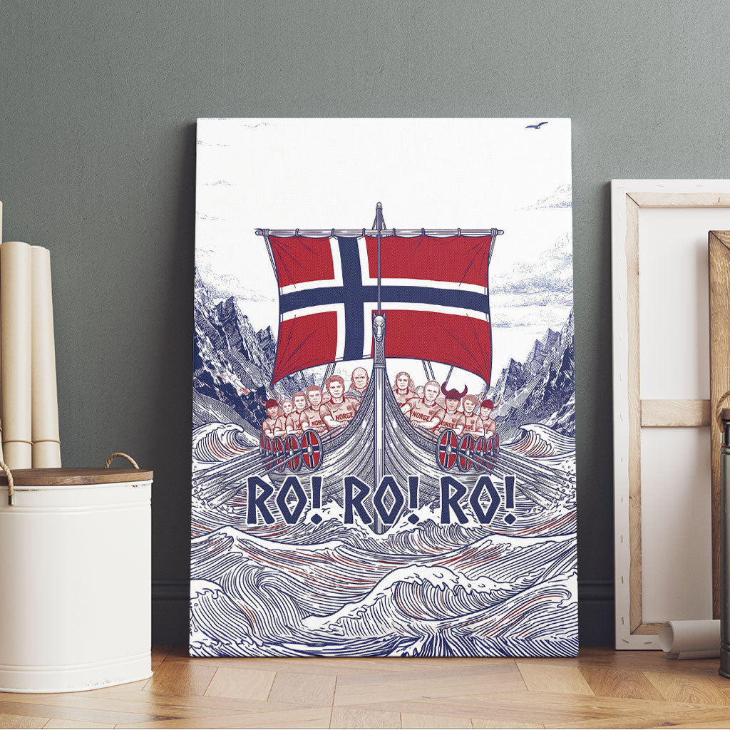 Norway Football Canvas Wall Art Ro Ro Ro Viking Glory