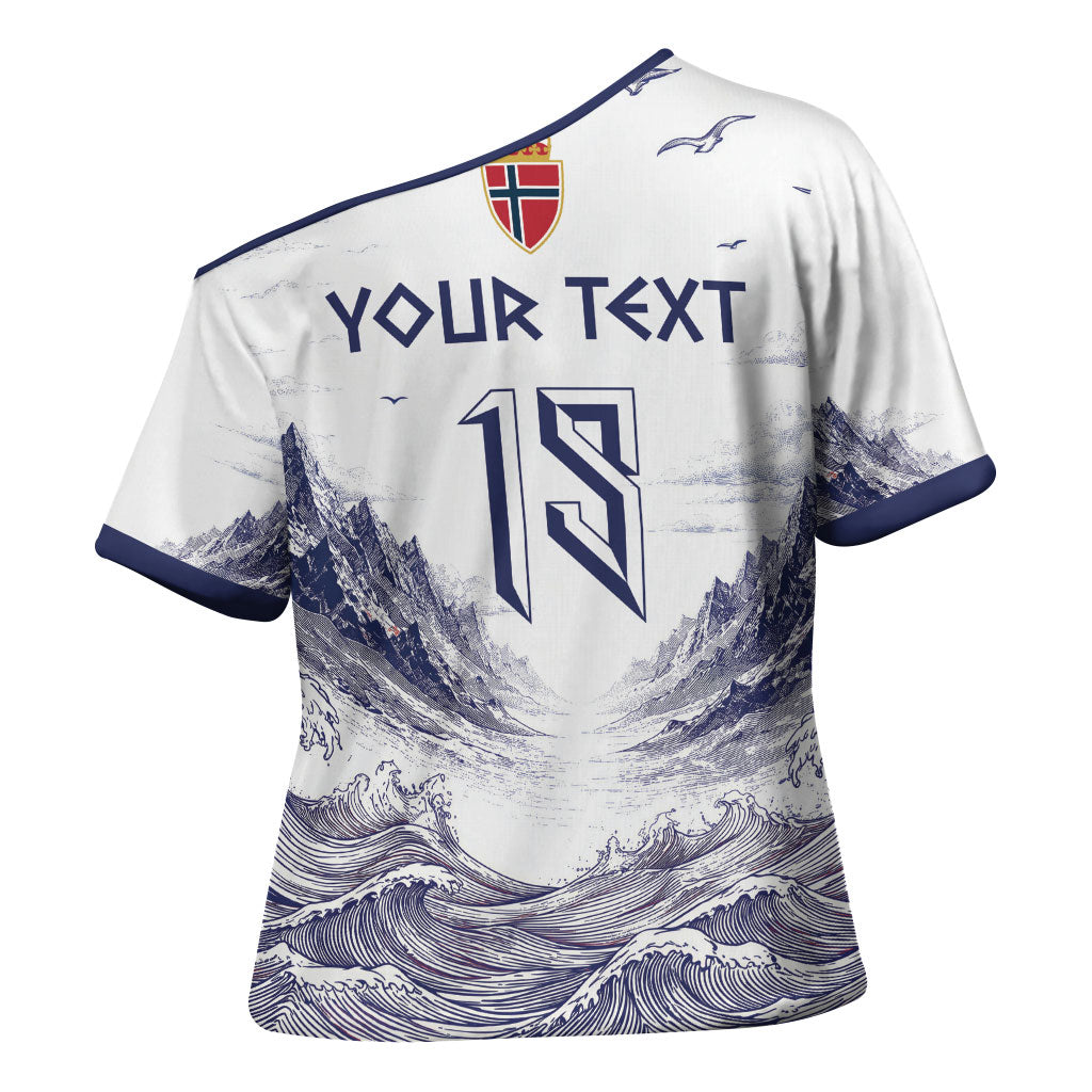 Custom Norway Football Cross Shoulder Shirt Ro Ro Ro Viking Glory