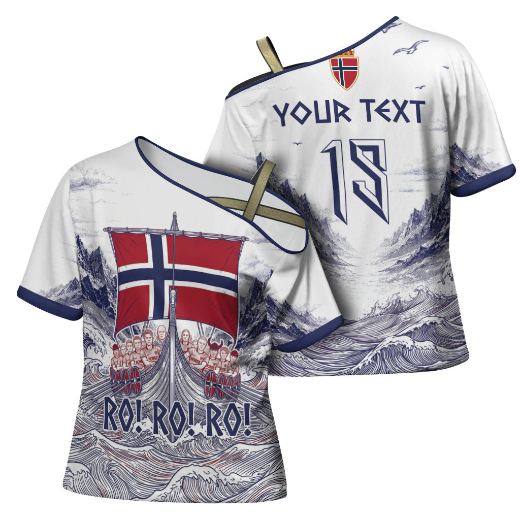 Custom Norway Football Cross Shoulder Shirt Ro Ro Ro Viking Glory