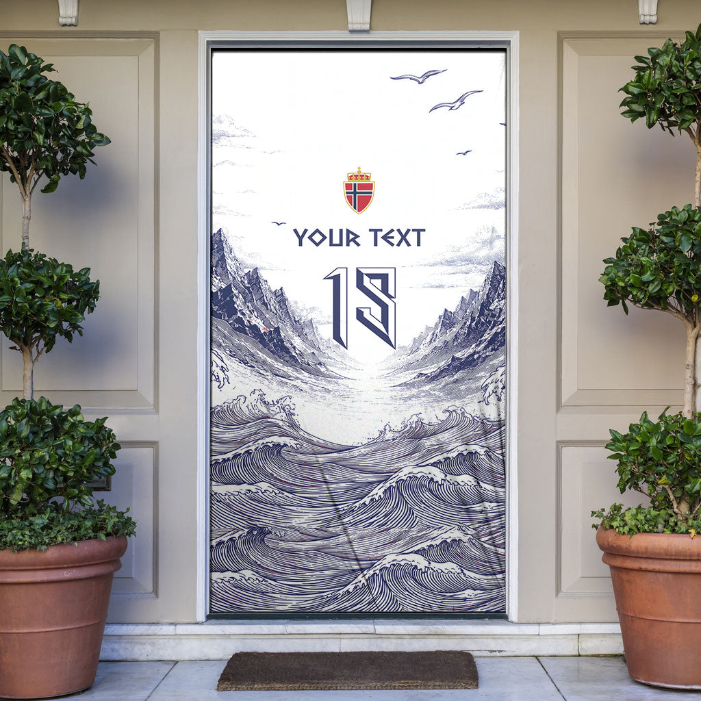 Custom Norway Football Door Cover Ro Ro Ro Viking Glory