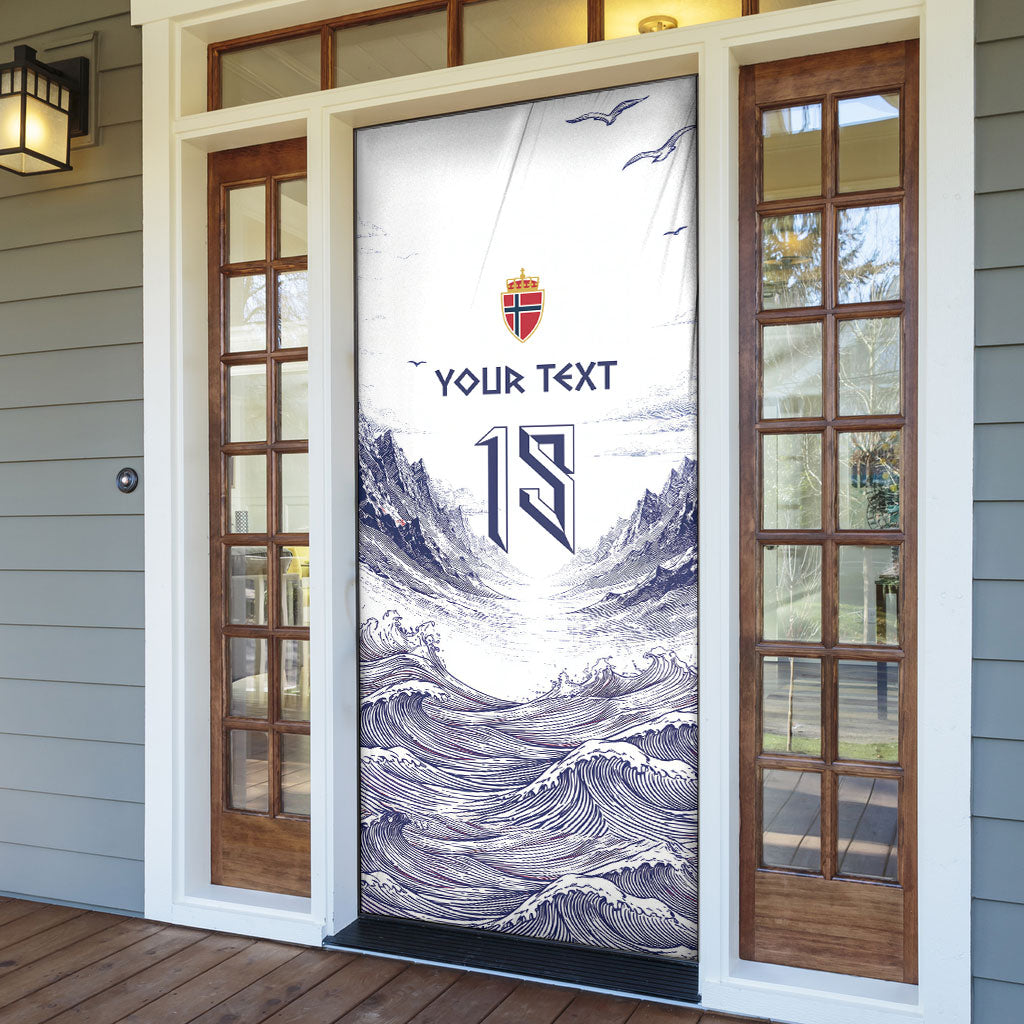 Custom Norway Football Door Cover Ro Ro Ro Viking Glory