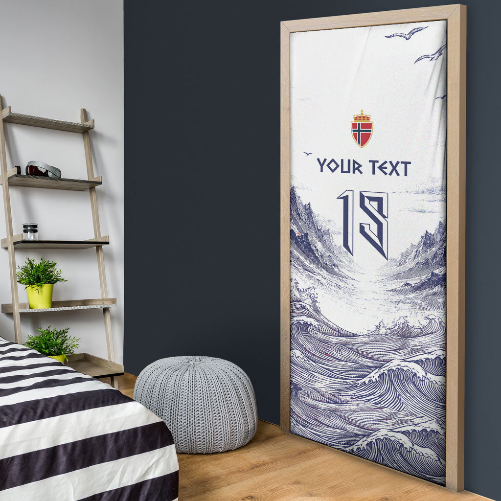 Custom Norway Football Door Cover Ro Ro Ro Viking Glory