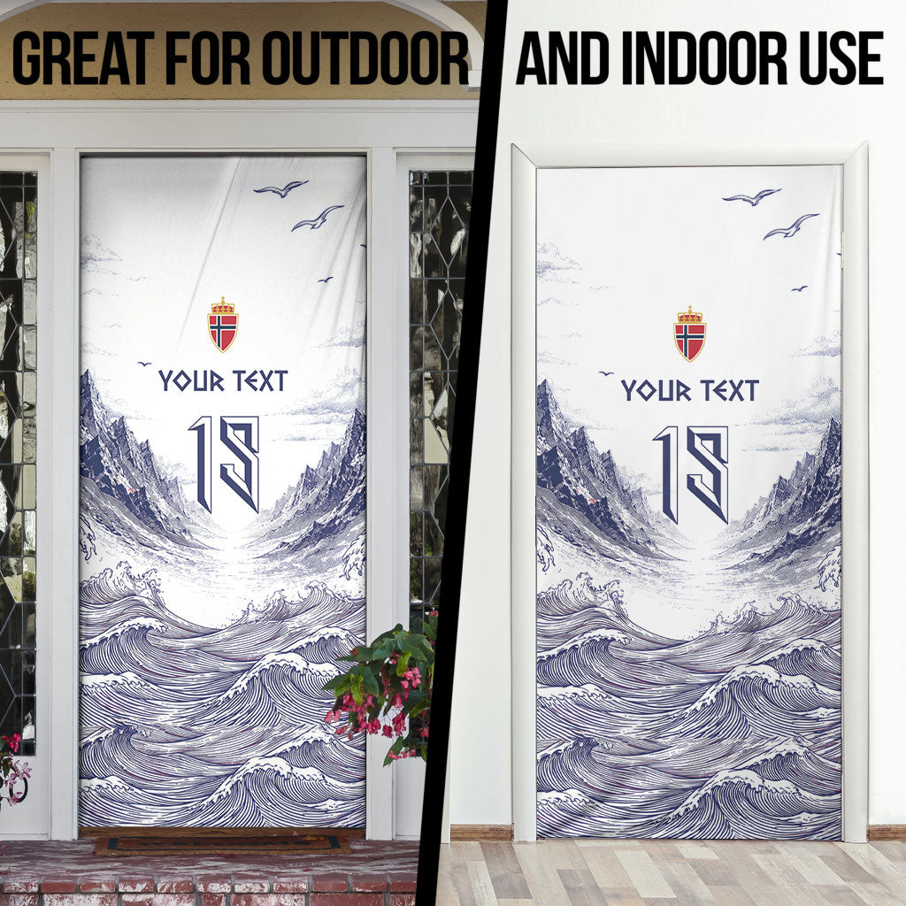 Custom Norway Football Door Cover Ro Ro Ro Viking Glory