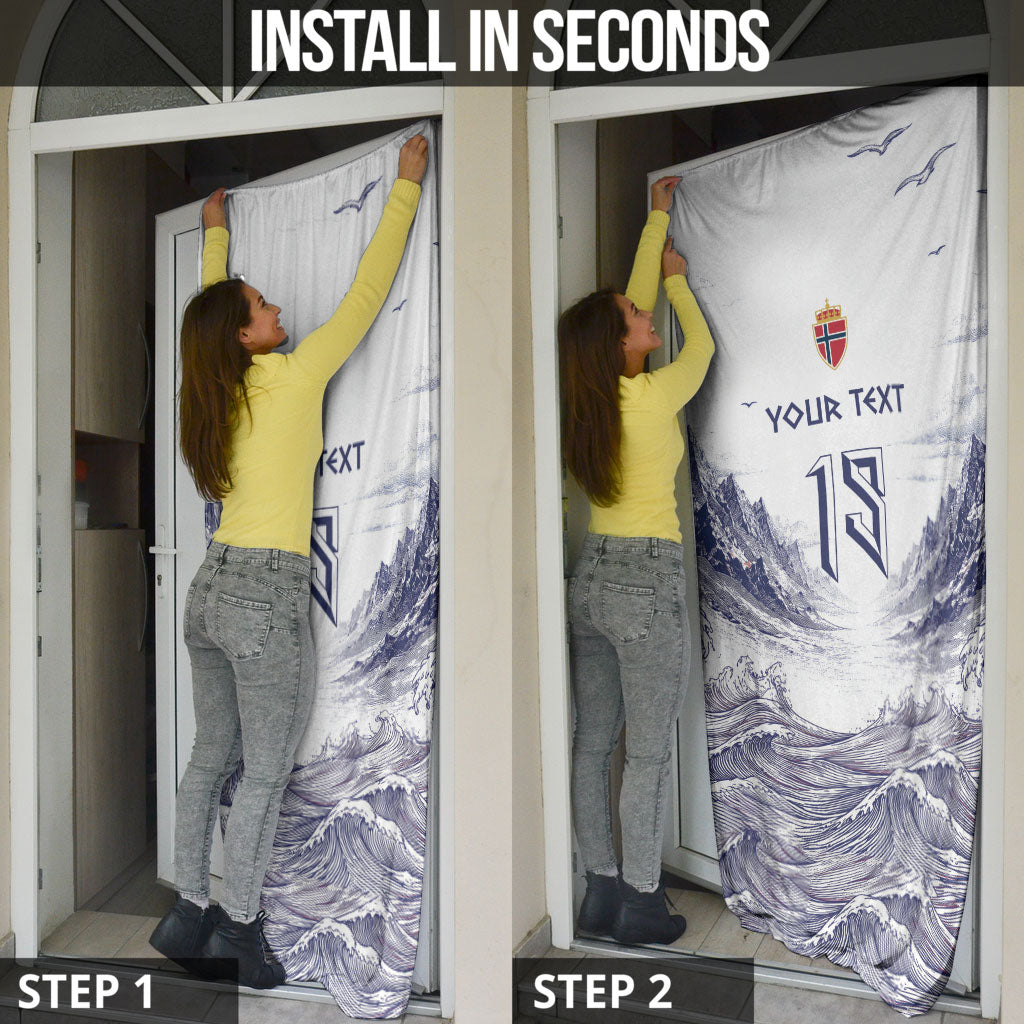 Custom Norway Football Door Cover Ro Ro Ro Viking Glory