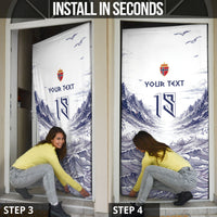 Custom Norway Football Door Cover Ro Ro Ro Viking Glory