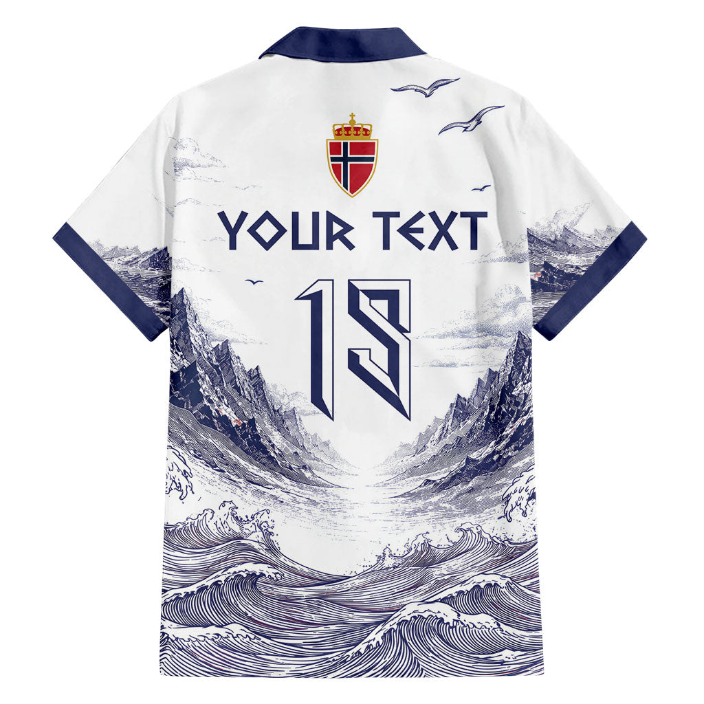 Custom Norway Football Hawaiian Shirt Ro Ro Ro Viking Glory