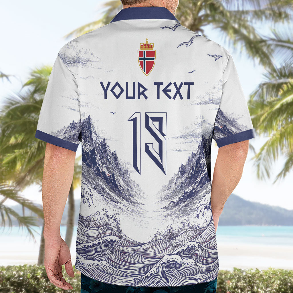 Custom Norway Football Hawaiian Shirt Ro Ro Ro Viking Glory