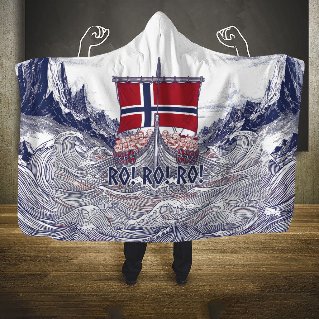 Norway Football Hooded Blanket Ro Ro Ro Viking Glory