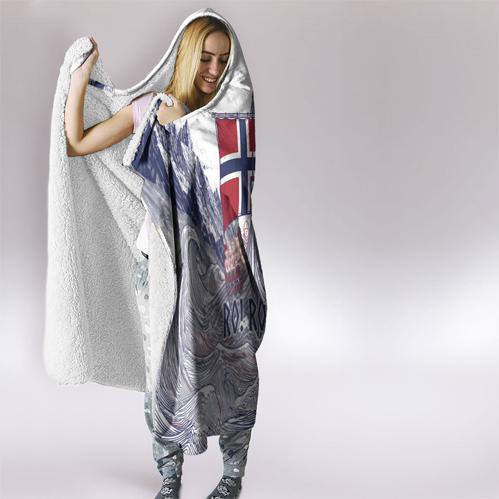 Norway Football Hooded Blanket Ro Ro Ro Viking Glory