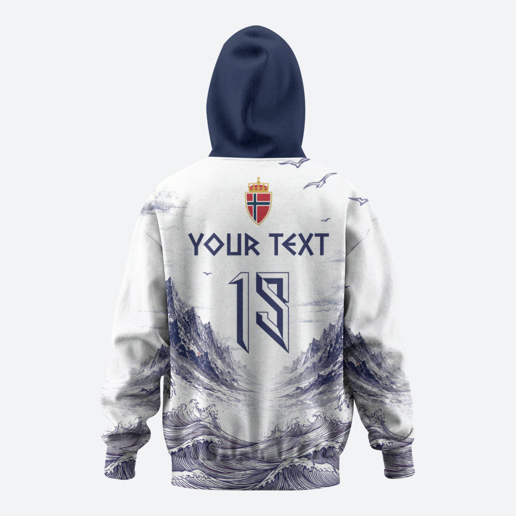 Custom Norway Football Hoodie Ro Ro Ro Viking Glory