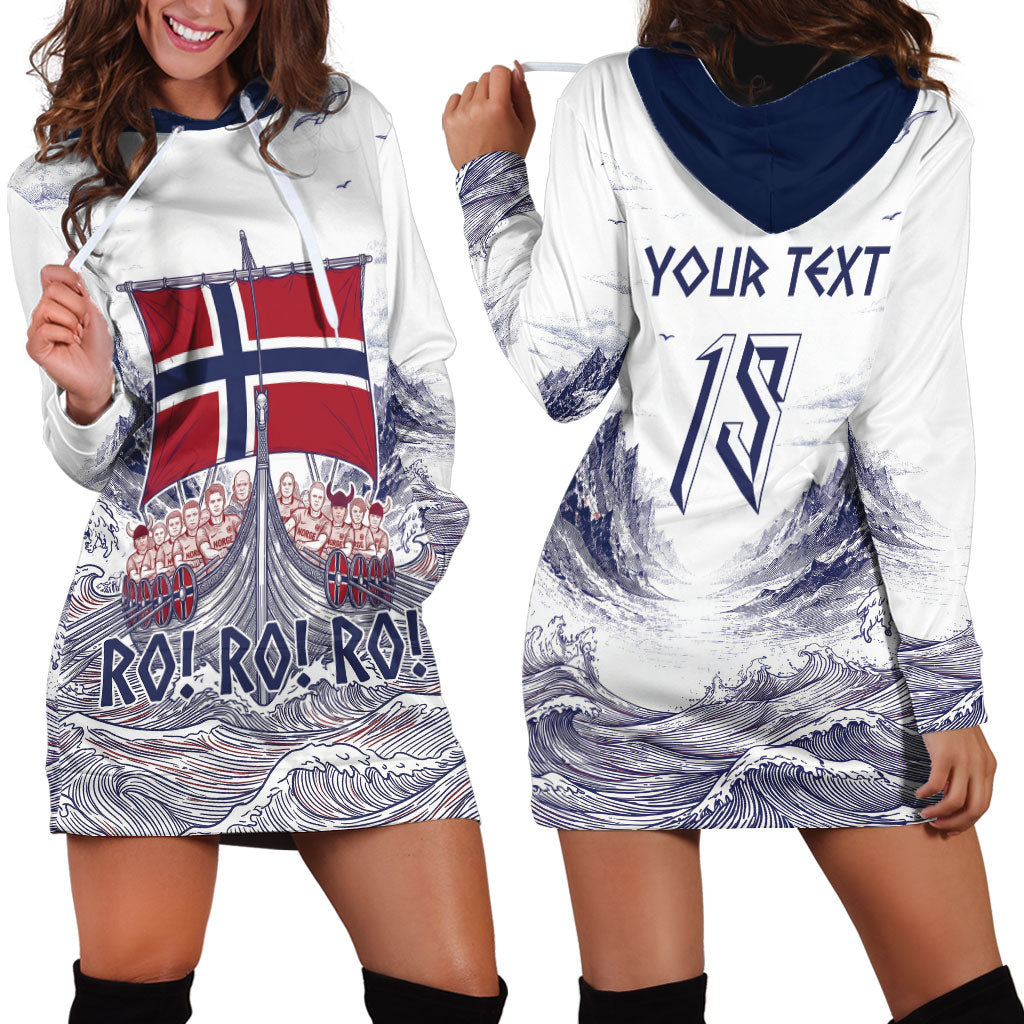 Custom Norway Football Hoodie Dress Ro Ro Ro Viking Glory