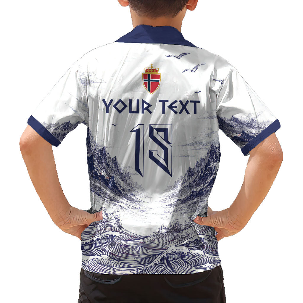 Custom Norway Football Kid Hawaiian Shirt Ro Ro Ro Viking Glory