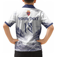Custom Norway Football Kid Hawaiian Shirt Ro Ro Ro Viking Glory LT19
