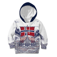 Custom Norway Football Kid Hoodie Ro Ro Ro Viking Glory