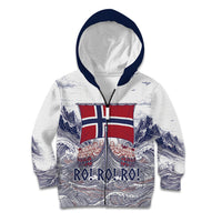 Custom Norway Football Kid Hoodie Ro Ro Ro Viking Glory