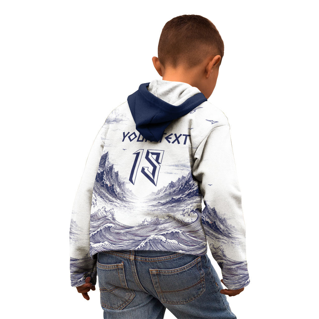 Custom Norway Football Kid Hoodie Ro Ro Ro Viking Glory