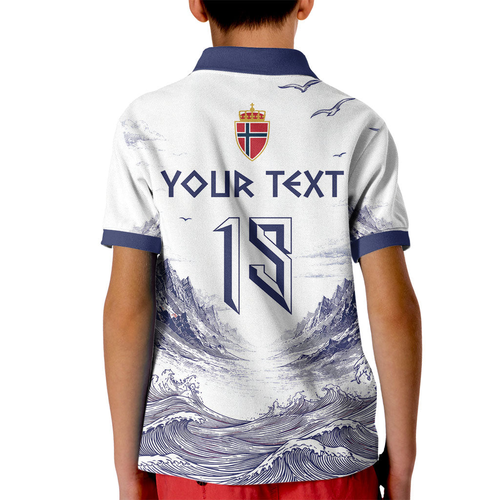 Custom Norway Football Kid Polo Shirt Ro Ro Ro Viking Glory