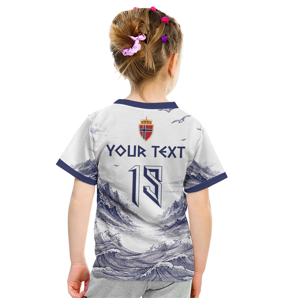 Custom Norway Football Kid T Shirt Ro Ro Ro Viking Glory